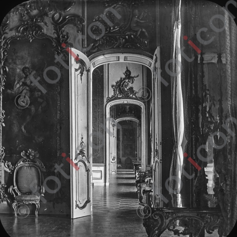 Zimmer Friedr. d. Grossen im neuen Palais - Foto foticon-simon-190-025-sw.jpg | foticon.de - Bilddatenbank für Motive aus Geschichte und Kultur